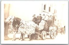 Early 1900s Portland Oregon Rose Festival RPPC Main Street Horse buggy float picture
