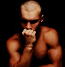 Shirtless young man with contemplative pose, gay man's collection 4x4 picture