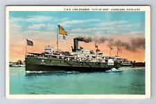Cleveland OH-Ohio, C & B Line Steamer City Of Erie, Antique, Vintage Postcard picture