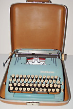 Vintage 1955 Smith Corona Silent Super Typewriter Seafoam Green Case Near MINT picture