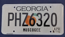 GEORGIA License Plate-Muscogee Co., PHZ 6320 , Apr. 2014- Expired-  USA picture