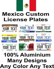 Any Mexico States Any Text Many Designs License Plate Personalized Custom Auto  picture