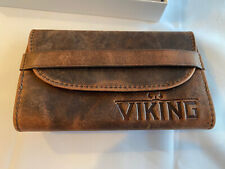 Viking Leather Large Flap Tobacco Pouch Pipe - Brown - New picture