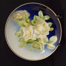 Vintage Rosenthal Selb Bavaria Blue Yellow Rose Decorative Numbered 58 Rare Find picture
