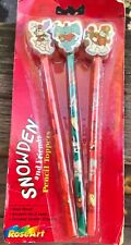 Snowden and Friends 3 Pencils and Toppers Roseart Vintage 1999 NIP picture