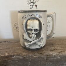 Vintage What's Your Poison Floating Skull Mug Ceramic Cup Rare Japan picture