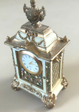 Fancy Mantle clock Miniature Cream Gold Victorian popular imports picture