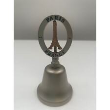 Vintage 3D Silver Metal Paris France Souvenir Bell 3.5” picture