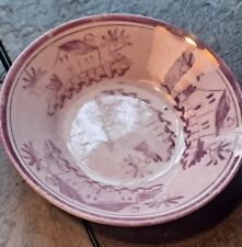 Antique 19th Century English Regency Staffordshire Pink Luster Saucer picture
