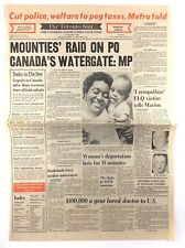 Vintage November 29 1977 Toronto Star Front Page Newspaper Welfare Peg Tax K696 picture