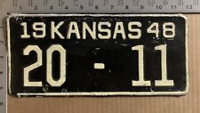 1948 Kansas license plate 20-11 YOM DMV Marshall low number TWO DIGIT 12269 picture