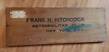 Frank H Hitchcock Metropolitan Club NYC Postmaster General Air Mail Republican  picture