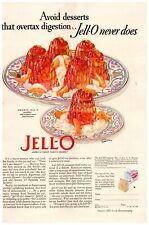 1927 Jell-O Vintage Print Ad Orange Avoid Desserts That Overtax Digestion  picture