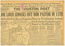 Joe Louis Knock out Bob Pastor Jutland Poland Partition Lodz September 21 1939 picture