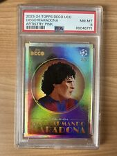2023-24 Topps Deco Ucc Diego Maradona Artistry Pink /5 PSA 8 picture