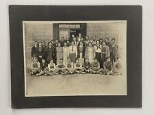 Antique High School Class Photo Country  Boys Overalls Girls Teacher picture