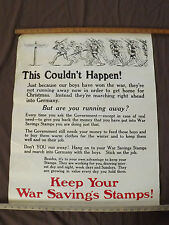 WWI WORLD WAR 1 KEEP YOUR WAR SAVINGS STAMPS AMERICA GERMANY POSTER picture