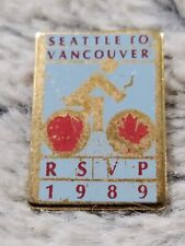 Vintage 1989 Seattle To Vancouver RSVP Pin Button picture