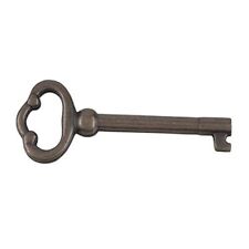 Antique Brass Plated Hollow Barrel Skeleton Key for Antique Cabinet Doors, 1 picture