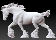 Breyer resin Model Horse Shire Horse Mare - White resin Ready To Paint picture