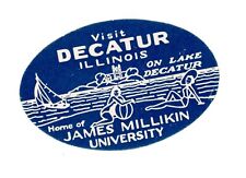 1930's James Millikin University Decatur IL Vintage Poster Stamp F148E picture