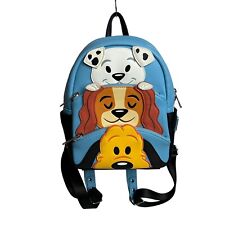 Loungefly Disney Parks Life Is A Walk In The Park Dogs Blue Backpack Bag RARE picture