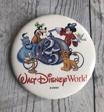 VINTAGE Walt Disney World Button Pin Badge 25th Anniversary 1996 Birthday picture