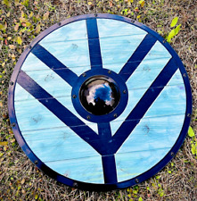 Viking Wooden Shield- Battle-Ready Shield Wooden Shield- Ragnar Viking Shield, picture