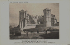 Vtg Postcard Chateau de Saumur w/ Troops Loire Valley  , France Unposted DB picture