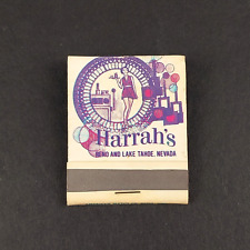 Vintage Harrah's Reno and Lake Tahoe Hotel Casino Nevada Advertising Matchbook picture