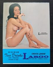 Risque Hollywood California Topless Strip Club Vintage 1960s Fold Open Postcard picture