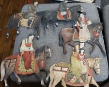 5 Antique Chinese Wooden Shadow Wall Hanging Figures picture