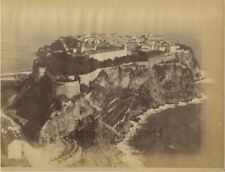 Rock of Monaco Monte Carlo beautiufl antique albumen photo picture