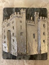 Silver Metal 3D Bunratti Castle Green Stone Marble Wall Hanging Ireland Souvenir picture