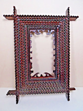 Old Super-precise TRAMP ART Frame with Chippendale Details [Boston Primitive] picture