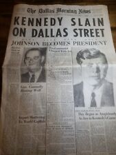 PRESIDENT KENNEDY Assassinated Dallas Newspaper. Oswald charged with murder.  picture