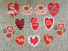 Lot Vintage Dennison/Eureka Valentine's Day Die Cut Cutout Decorations picture