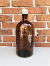 Antique Bakers Analyzed Reagents Fine Chemicals Brown Glass Bottle picture