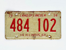 ILLINOIS 1968  -  (1) vintage license plate picture