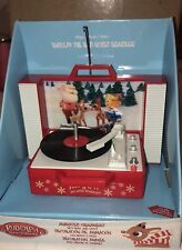 Rudolph the Red-Nosed Reindeer record player ornament Music Lights Up NEW picture