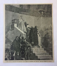 1878 magazine engraving ~ SCIARRA COLONNA COMMANDING POPE BONIFACE VIII  picture