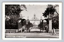 Calcutta India, Government House, Vintage Postcard picture
