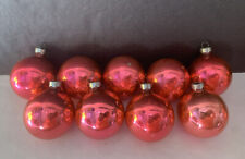 Vintage Pink Shiny Brites Glass Christmas Ornaments picture