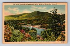 Mount Ascutney VT-Vermont, Connecticut River, Green Mts, Vintage Postcard picture