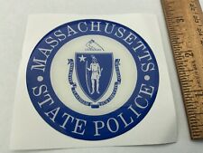 Massachusetts State Police Thick Raised Vinyl decal peal off and sticks great picture