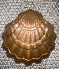 ODI Vintage Copper Sea Shell Jello Cake Mold w/ Nickel Lining Wall Hanging picture