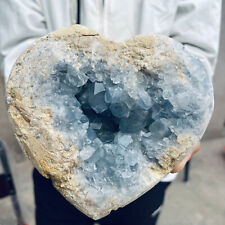 5.2lb Large Natural Blue Celestite Crystal Geode Quartz Cluster Mineral Specime picture
