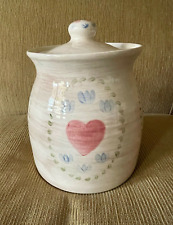 Vintage '80s Hand-thrown Hand-painted Heart-themed 9