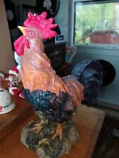 Vintage Country Farmhouse Decorative Glazed Ceramic Rooster Statue picture