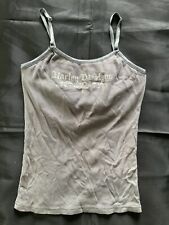 NICE WOMENS S 30 GRAY HARLEY DAVIDSON MOTORCYCLE CAMISOLE STRAP T SHIRT picture